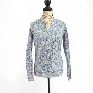 Floral LL Bean Blue Women's Top